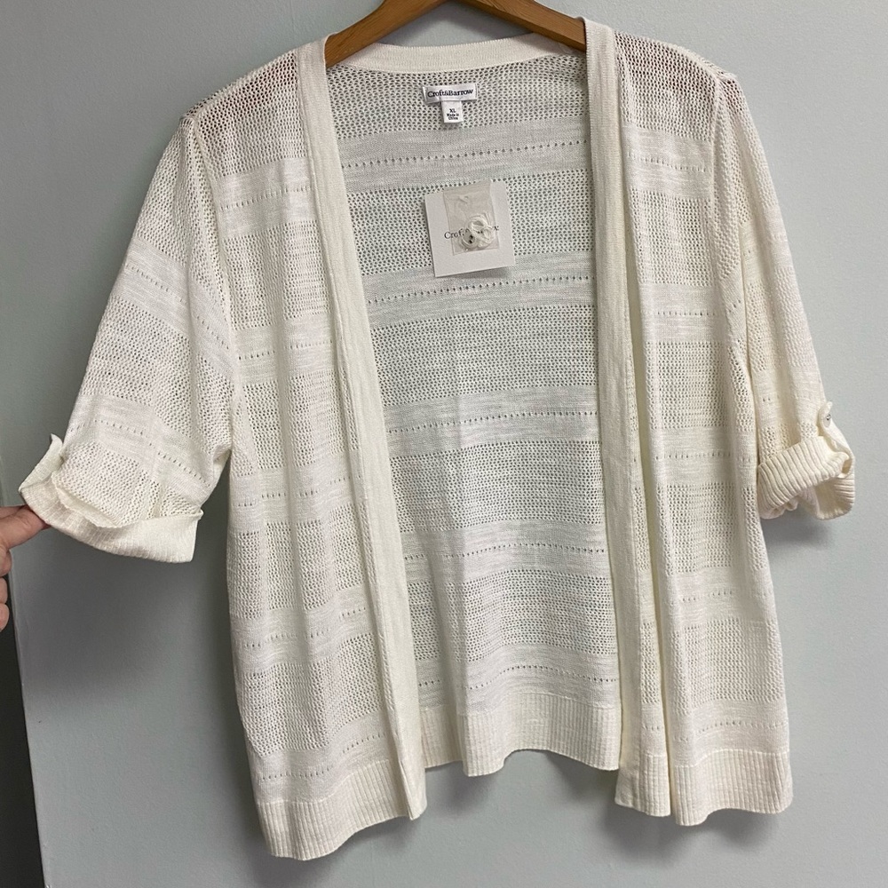 NWT CROFT & BARROW CARDIGAN - XL - Picture 2 of 8
